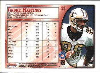 1998 Bowman Chrome - Golden Anniversary #99 Andre Hastings Back