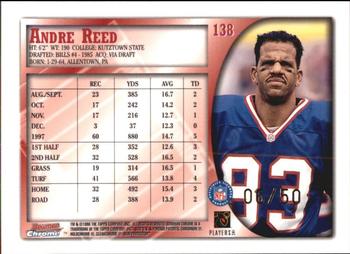 1998 Bowman Chrome - Golden Anniversary #138 Andre Reed Back