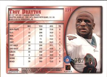 1998 Bowman Chrome - Golden Anniversary #159 Troy Drayton Back