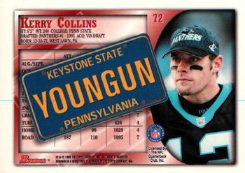 1998 Bowman Chrome - Interstate #72 Kerry Collins Back