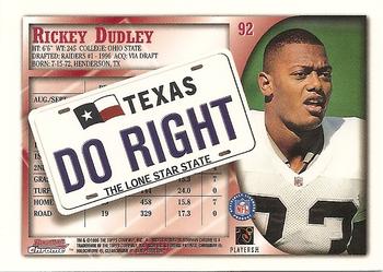 1998 Bowman Chrome - Interstate #92 Rickey Dudley Back