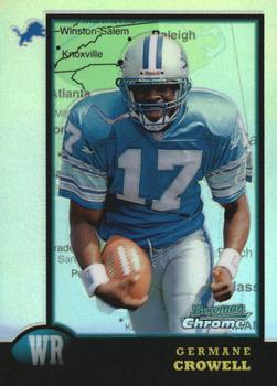 1998 Bowman Chrome - Interstate Refractors #8 Germane Crowell Front