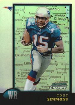 1998 Bowman Chrome - Interstate Refractors #30 Tony Simmons Front