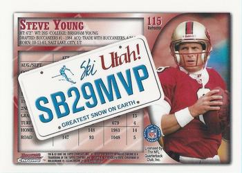 1998 Bowman Chrome - Interstate Refractors #115 Steve Young Back