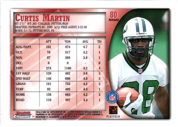 1998 Bowman Chrome - Refractors #80 Curtis Martin Back