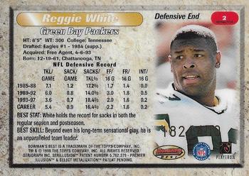 1998 Bowman's Best - Refractors #2 Reggie White Back