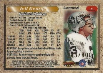 1998 Bowman's Best - Refractors #8 Jeff George Back