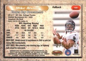 1998 Bowman's Best - Refractors #59 Mike Alstott Back