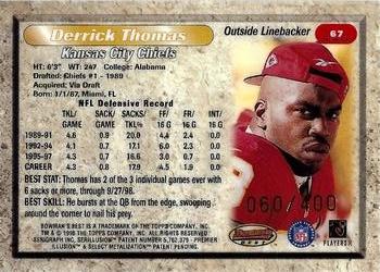 1998 Bowman's Best - Refractors #67 Derrick Thomas Back