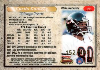 1998 Bowman's Best - Refractors #77 Curtis Conway Back