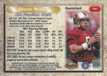 1998 Bowman's Best - Refractors #90 Steve Young Back