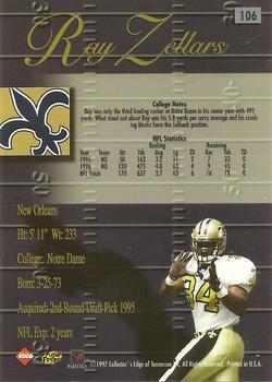 1998 Collector's Edge Advantage - 50-Point #106 Ray Zellars Back