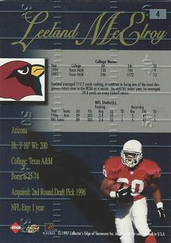 1998 Collector's Edge Advantage - 50-Point #4 Leeland McElroy Back