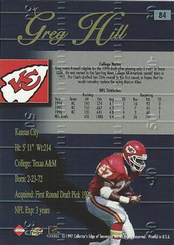 1998 Collector's Edge Advantage - 50-Point #84 Greg Hill Back