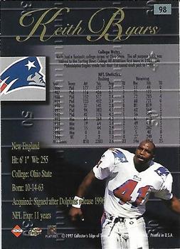 1998 Collector's Edge Advantage - 50-Point #98 Keith Byars Back