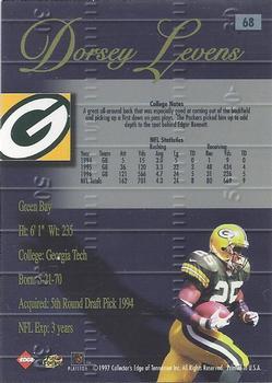 1998 Collector's Edge Advantage - Gold #68 Dorsey Levens Back