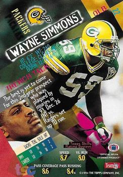 1994 Stadium Club - First Day Issue #22 Wayne Simmons Back