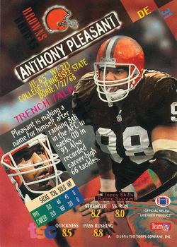 1994 Stadium Club - First Day Issue #31 Anthony Pleasant Back