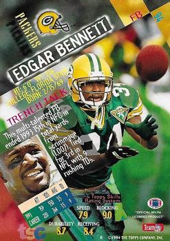 1994 Stadium Club - First Day Issue #94 Edgar Bennett Back