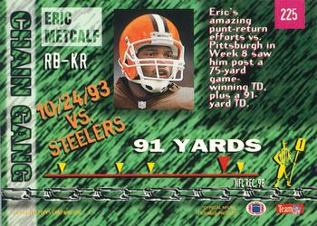 1994 Stadium Club - First Day Issue #225 Eric Metcalf Back