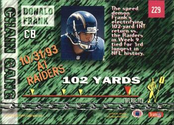 1994 Stadium Club - First Day Issue #229 Donald Frank Back