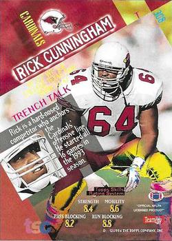 1994 Stadium Club - First Day Issue #308 Rick Cunningham Back
