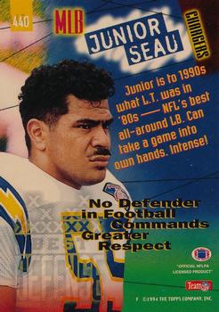 1994 Stadium Club - First Day Issue #440 Junior Seau Back