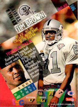 1994 Stadium Club - First Day Issue #586 Tim Brown Back