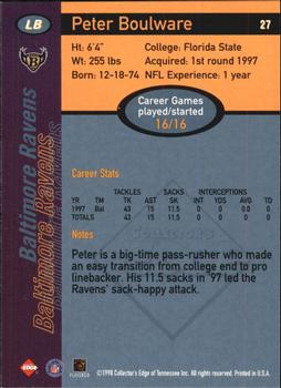1998 Collector's Edge First Place - 50-Point #27 Peter Boulware Back