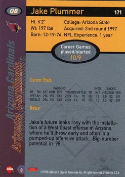 1998 Collector's Edge First Place - 50-Point #171 Jake Plummer Back