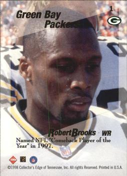 1998 Collector's Edge First Place - Triple Threat #1 Robert Brooks Back