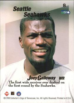 1998 Collector's Edge First Place - Triple Threat #8 Joey Galloway Back