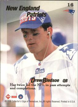 1998 Collector's Edge First Place - Triple Threat #16 Drew Bledsoe Back