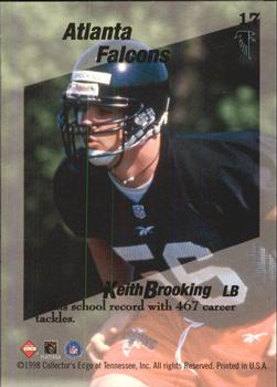 1998 Collector's Edge First Place - Triple Threat #17 Keith Brooking Back