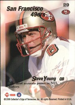1998 Collector's Edge First Place - Triple Threat #29 Steve Young Back