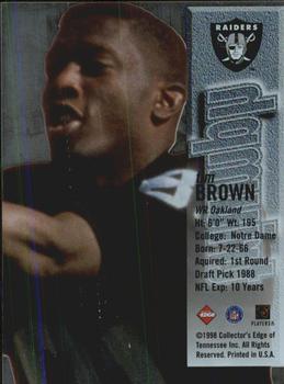 1998 Collector's Edge First Place - Triumph #NNO Tim Brown Back