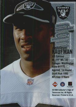 1998 Collector's Edge First Place - Triumph #NNO Napoleon Kaufman Back