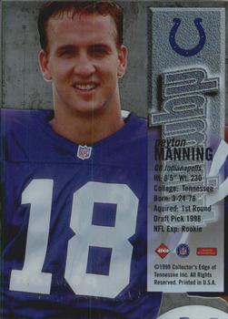 1998 Collector's Edge First Place - Triumph #NNO Peyton Manning Back