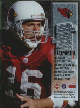 1998 Collector's Edge First Place - Triumph #NNO Jake Plummer Back
