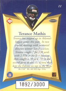 1998 Collector's Edge Masters - 50-Point #11 Terance Mathis Back