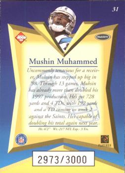 1998 Collector's Edge Masters - 50-Point #31 Muhsin Muhammad Back