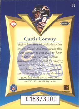 1998 Collector's Edge Masters - 50-Point #33 Curtis Conway Back
