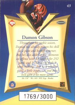 1998 Collector's Edge Masters - 50-Point #43 Damon Gibson Back