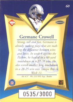 1998 Collector's Edge Masters - 50-Point #60 Germane Crowell Back
