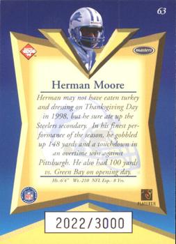 1998 Collector's Edge Masters - 50-Point #63 Herman Moore Back