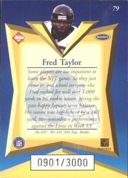 1998 Collector's Edge Masters - 50-Point #79 Fred Taylor Back