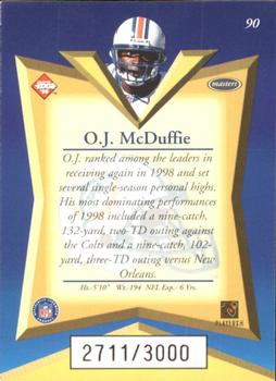 1998 Collector's Edge Masters - 50-Point #90 O.J. McDuffie Back
