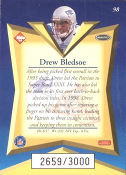 1998 Collector's Edge Masters - 50-Point #98 Drew Bledsoe Back