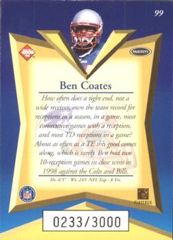 1998 Collector's Edge Masters - 50-Point #99 Ben Coates Back