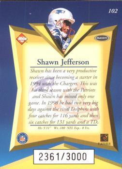 1998 Collector's Edge Masters - 50-Point #102 Shawn Jefferson Back